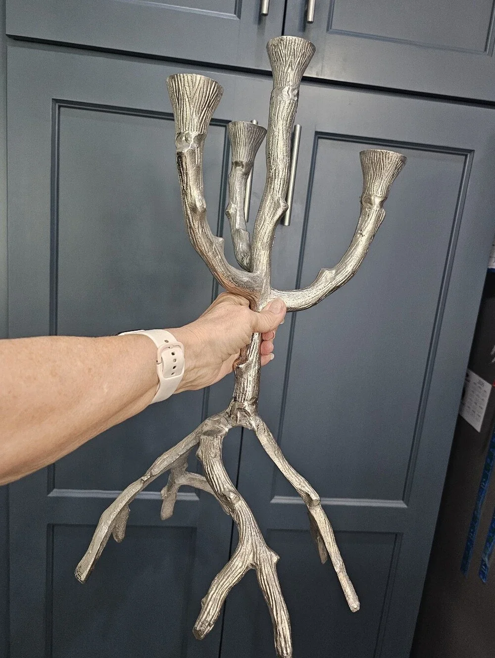 Metal Tree Branch Candelabra